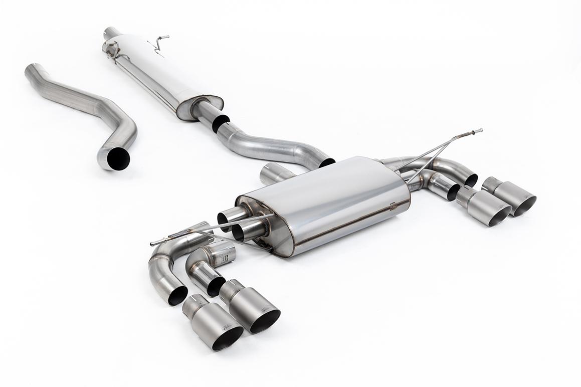 Milltek OPF/GPF Back Exhaust | Land Rover Defender 130 P300 P400e - Brushed Titanium Tips Milltek OPF/GPF Back Exhaust | Land Rover Defender 130 P300 P400e - Brushed Titanium Tips