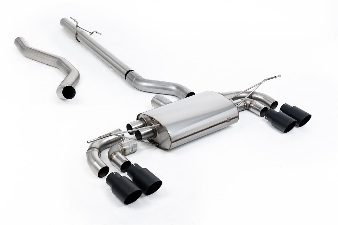 Milltek Non-Resonated Cat-Back Exhaust | Land Rover Defender 130 - Black Tips Milltek Non-Resonated Cat-Back Exhaust | Land Rover Defender 130 - Black Tips