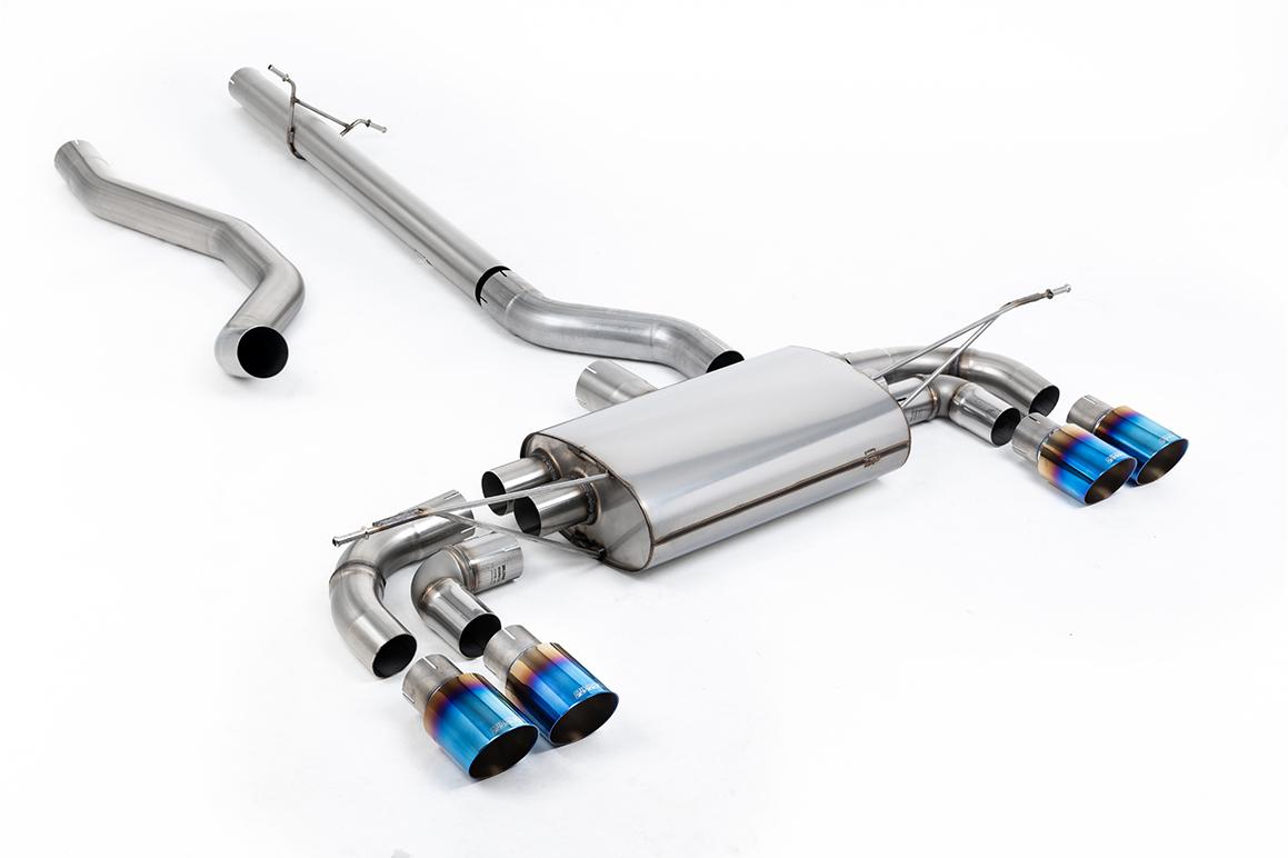 Milltek Non-Resonated OPF Back Exhaust | Land Rover Defender 130 - Burnt Titanium Tips Milltek Non-Resonated OPF Back Exhaust | Land Rover Defender 130 - Burnt Titanium Tips