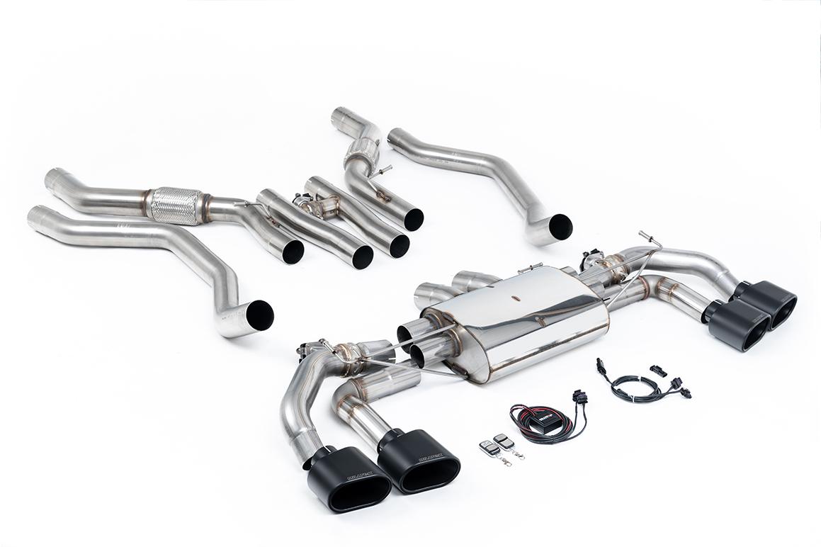 Milltek Valved 80mm OPF/GPF Back Exhaust | Range Rover Sport P530 L461 - Cerakote Black Oval Tips Milltek Valved 80mm OPF/GPF Back Exhaust | Range Rover Sport P530 L461 - Cerakote Black Oval Tips