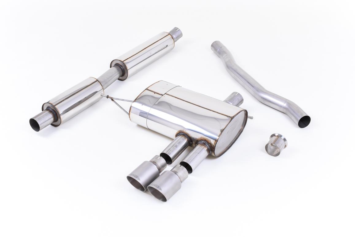 Milltek Resonated Cat-Back Exhaust | Mini Cooper S F56 - Brushed Titanium Tips Milltek Resonated Cat-Back Exhaust | Mini Cooper S F56 - Brushed Titanium Tips