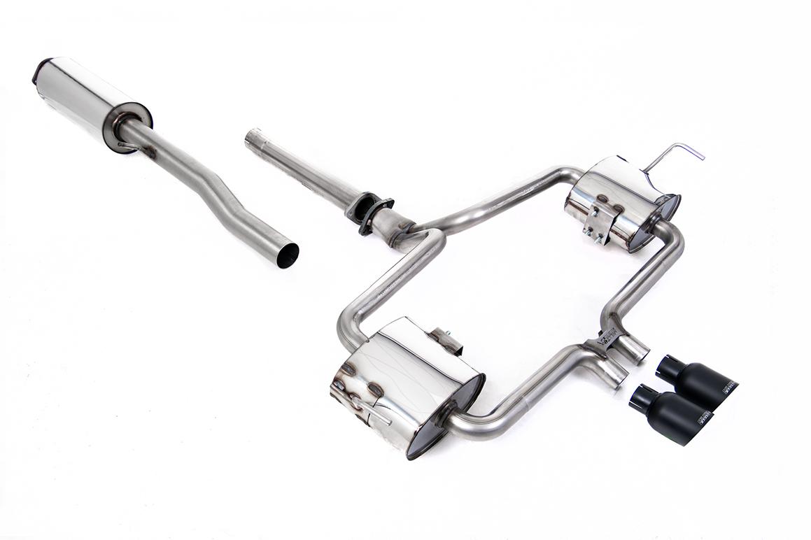 Milltek Resonated Cat-Back Exhaust | Mini Cooper S R53 - Cerakote Black Tips