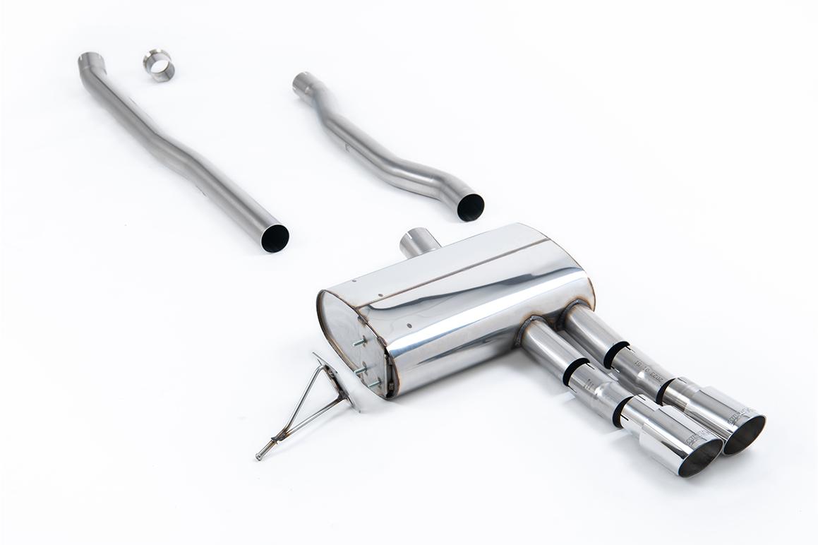 Milltek Non-Resonated Cat-Back Exhaust | Mini Cooper S F55 - Polished Tips