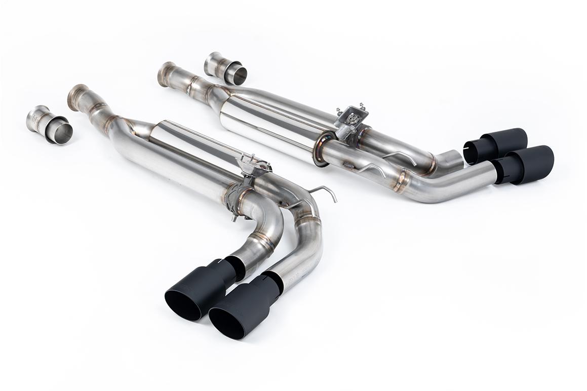 Milltek Valved Cat-Back Exhaust | Mercedes G63 W463 - Cerakote Black Tips