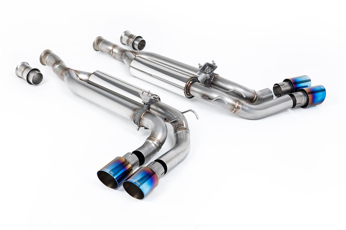 Milltek Valved Cat-Back Exhaust | Mercedes G63 W463 - Burnt/Blue Titanium Tips