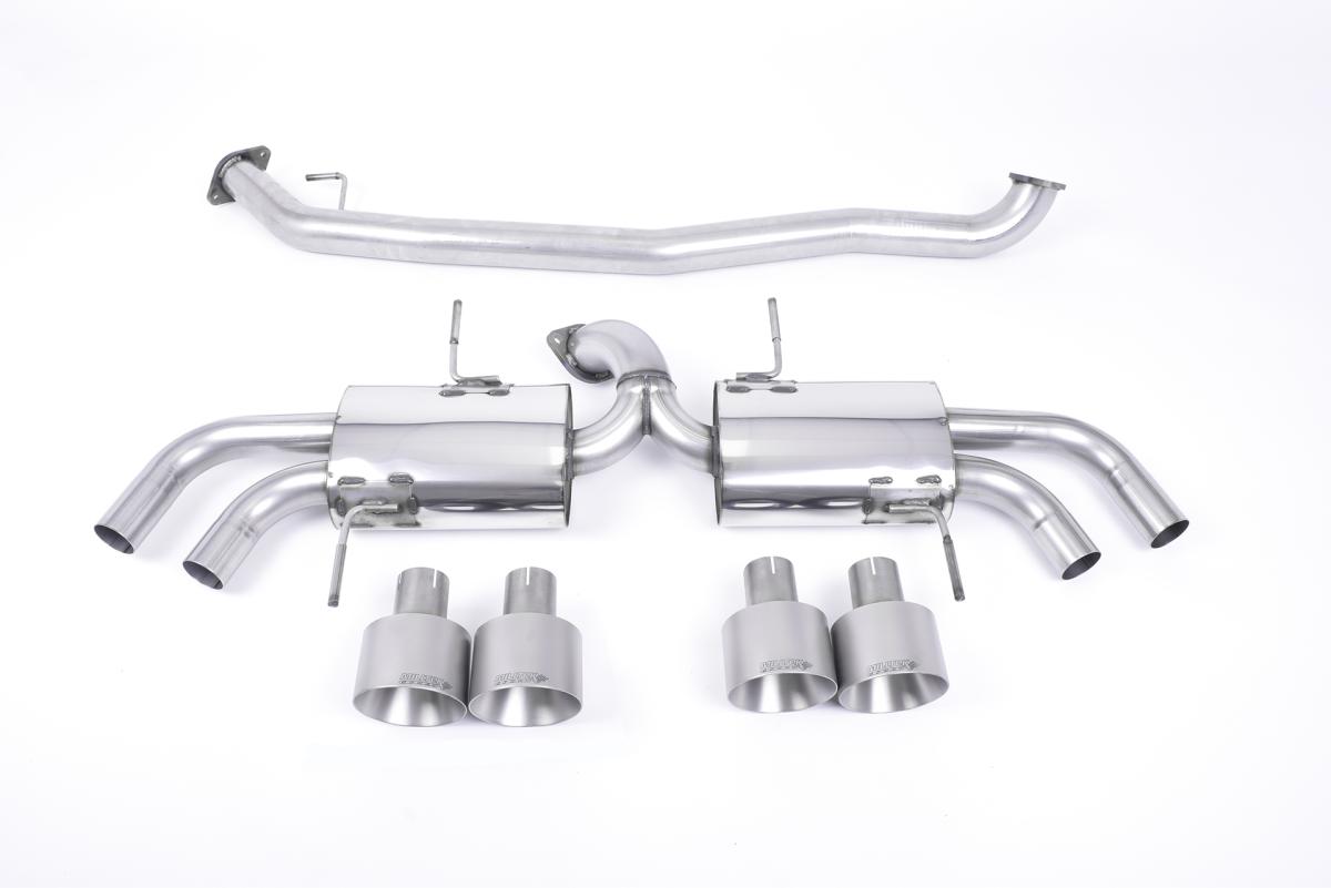 Milltek Secondary Cat-Back Exhaust | Nissan GT-R R35 - Brushed Titanium Tips