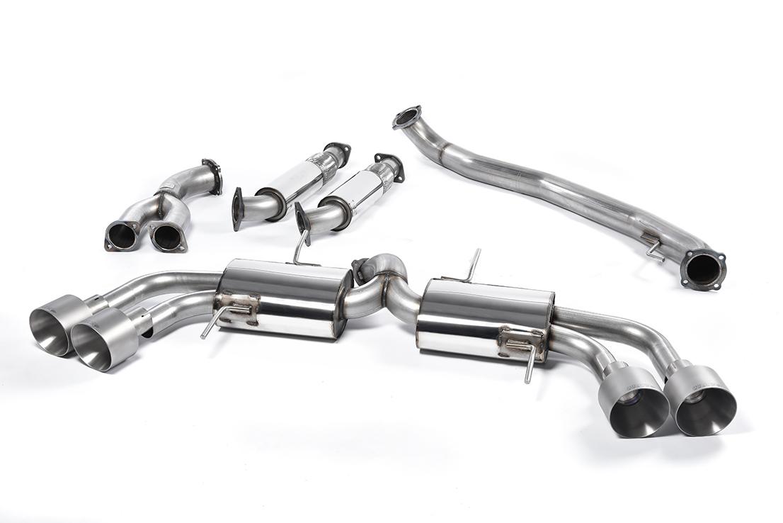 Milltek Race Primary Cat-Back Exhaust | Nissan GT-R R35 - Brushed Titanium Tips Milltek Race Primary Cat-Back Exhaust | Nissan GT-R R35 - Brushed Titanium Tips