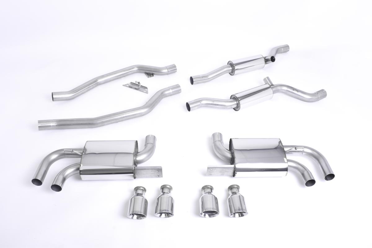 Milltek Resonated Cat-Back Exhaust | Porsche Cayenne 958 Turbo 4.8 V8 (Pre-Facelift) - Cup Style Polished Tips Milltek Resonated Cat-Back Exhaust | Porsche Cayenne 958 Turbo 4.8 V8 (Pre-Facelift) - Cup Style Polished Tips