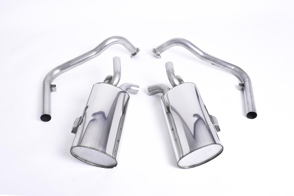 Milltek Non-Resonated Cat-Back Exhaust | Porsche 987 Boxster Cayman - Cerakote Black Tips Milltek Non-Resonated Cat-Back Exhaust | Porsche 987 Boxster Cayman - Cerakote Black Tips