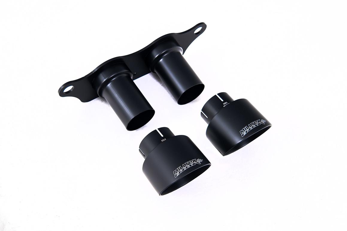 GT-100 Cerakote Black Trims & Mounting Plate - Fits to OE Rear Silencer GT-100 Cerakote Black Trims & Mounting Plate - Fits to OE Rear Silencer