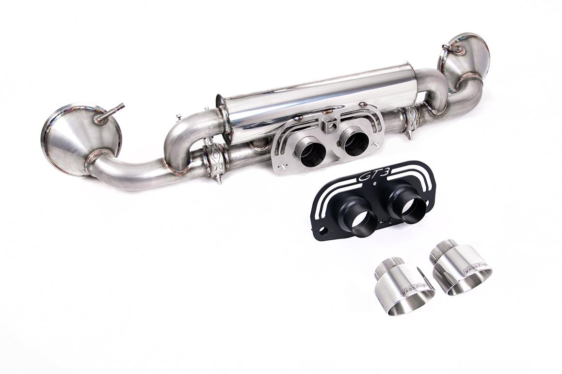 Milltek Valved Rear Silencer | Porsche 992.1 GT3 - GT-100 Polished Tips Milltek Valved Rear Silencer | Porsche 992.1 GT3 - GT-100 Polished Tips