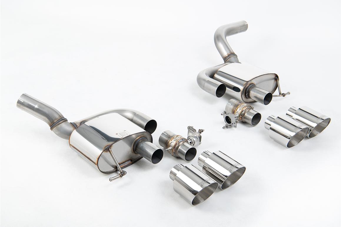 Milltek Valved Rear Silencer | Porsche Macan 2.9 V6 GTS Turbo - Polished Tips Milltek Valved Rear Silencer | Porsche Macan 2.9 V6 GTS Turbo - Polished Tips