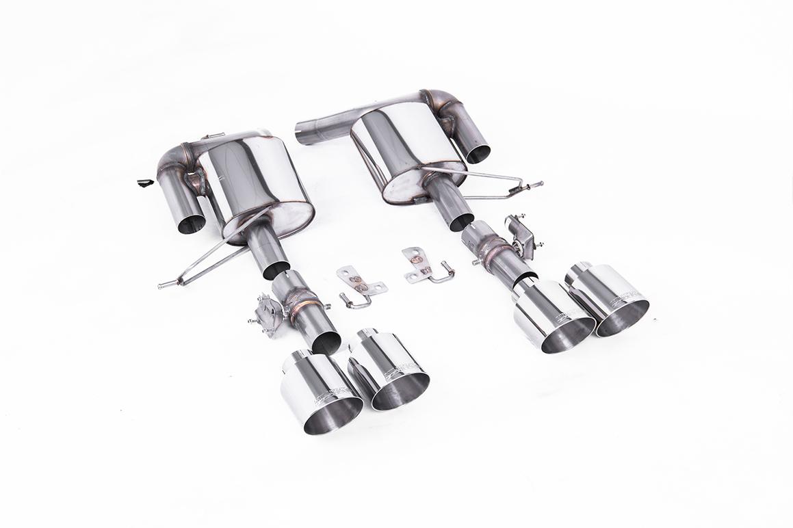 Milltek Valved Rear Silencers | Range Rover Sport SVR L494 - GT-115 Polished Tips
