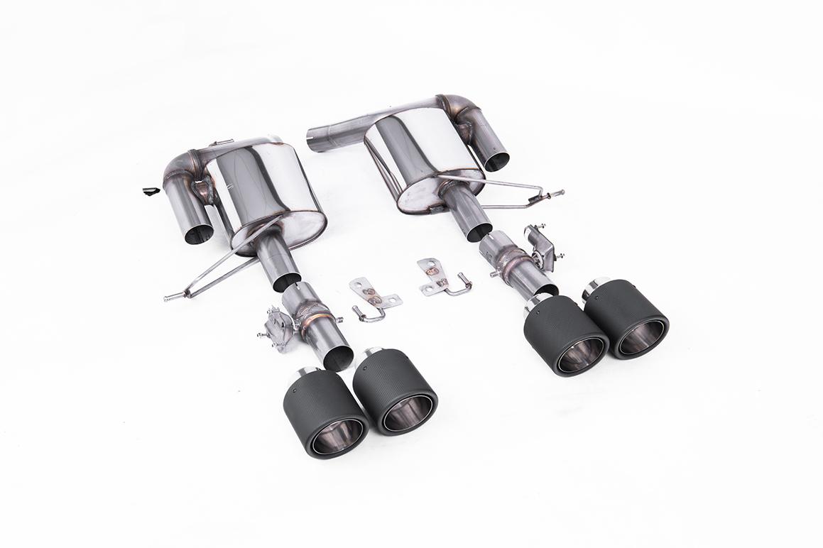 Milltek Valved Rear Silencers | Range Rover Sport SVR L494 - JET-115 Carbon Tips