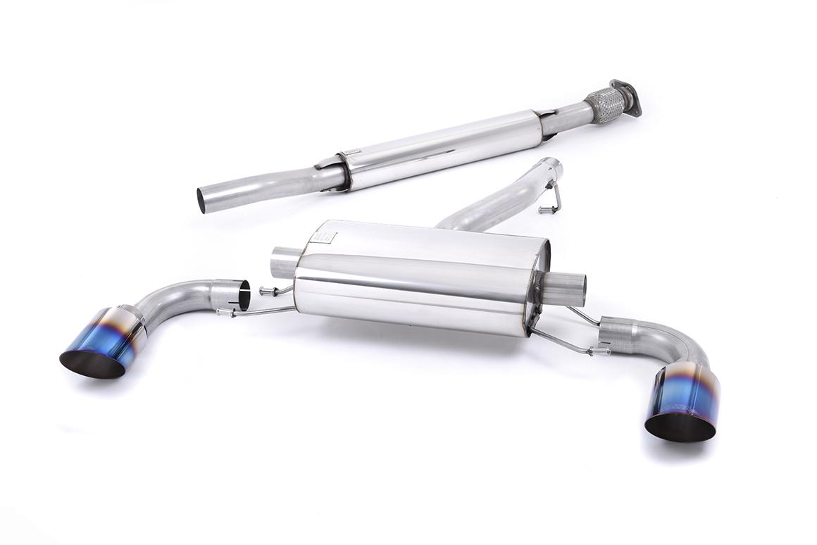 Milltek Resonated Secondary Cat-Back | Toyota GT86 Subaru BRZ - Burnt Titanium Tips Milltek Resonated Secondary Cat-Back | Toyota GT86 Subaru BRZ - Burnt Titanium Tips