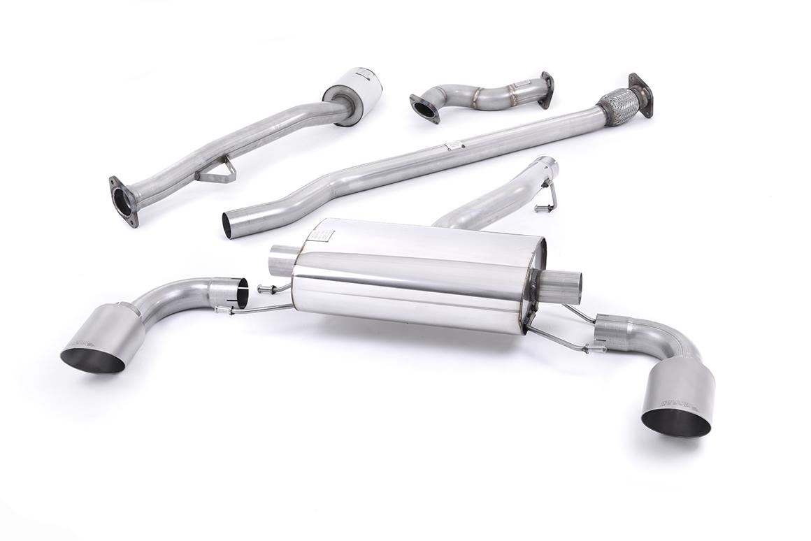 Milltek Non-Resonated Cat-Back Exhaust | Toyota GT86 Subaru BRZ - Brushed Titanium Tips Milltek Non-Resonated Cat-Back Exhaust | Toyota GT86 Subaru BRZ - Brushed Titanium Tips
