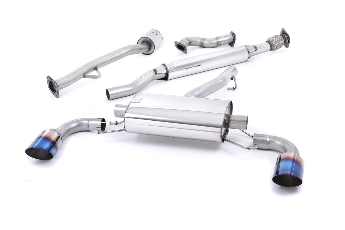 Milltek Resonated Cat-Back Exhaust | Toyota GT86 Subaru BRZ - Burnt Titanium Tips Milltek Resonated Cat-Back Exhaust | Toyota GT86 Subaru BRZ - Burnt Titanium Tips