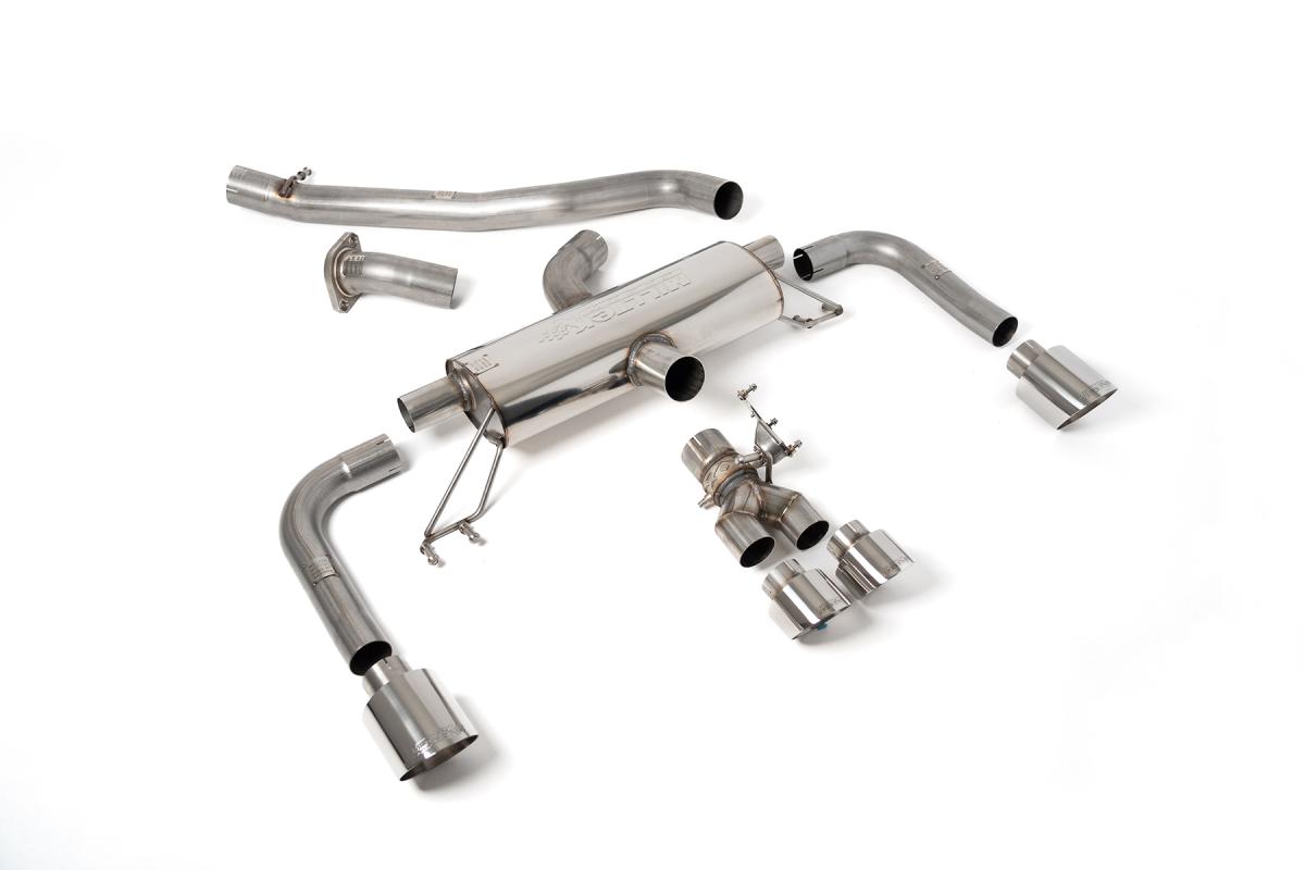 Milltek Valved Non-Resonated Cat-Back Exhaust | Toyota GR Corolla 1.6 Turbo - Polished Tips Milltek Valved Non-Resonated Cat-Back Exhaust | Toyota GR Corolla 1.6 Turbo - Polished Tips