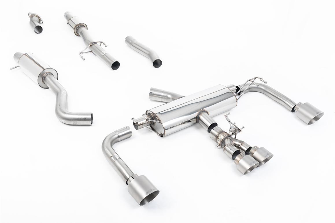 Milltek Valved Resonated Cat-Back Exhaust | Toyota GR Corolla - Brushed Titanium Tips Milltek Valved Resonated Cat-Back Exhaust | Toyota GR Corolla - Brushed Titanium Tips