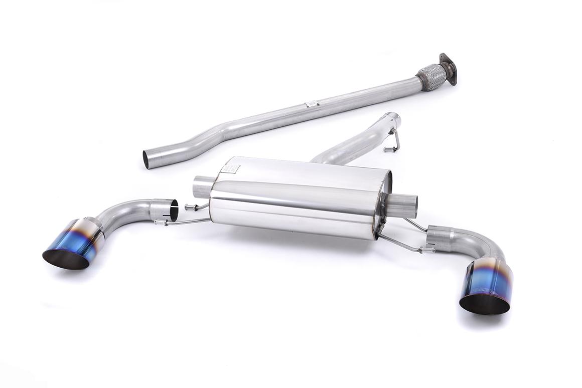 Milltek Non-Resonated Cat-Back Exhaust | Toyota GR86 - Burnt Titanium Tips