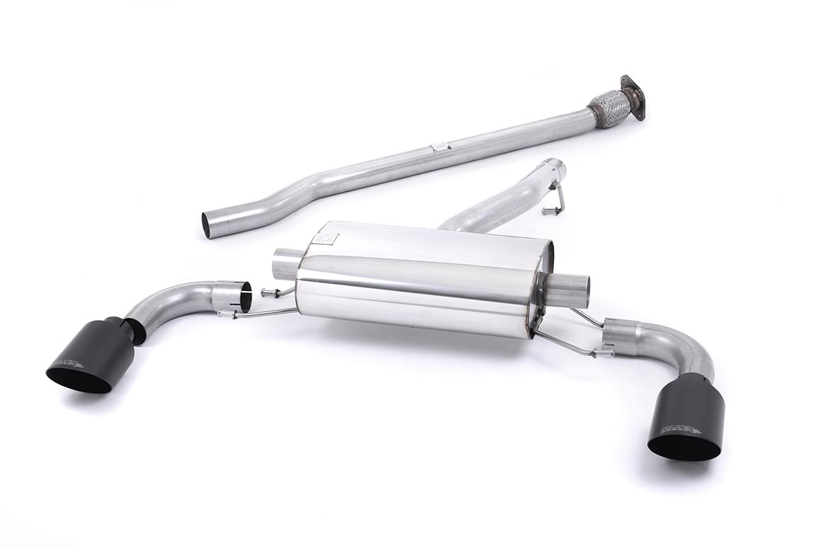 Milltek Non-Resonated Cat-Back Exhaust | Toyota GR86 - Cerakote Black Tips