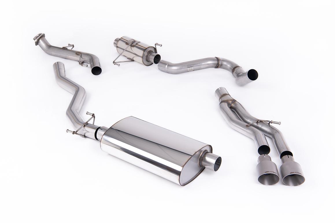 Milltek Resonated Cat-Back Exhaust | Toyota Tacoma 2024+ - Brushed Titanium Tips