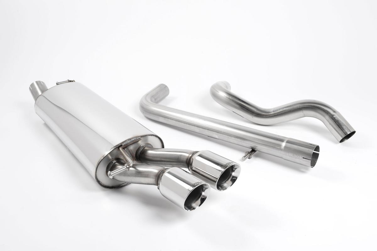 Milltek Non-Resonated Cat-Back Exhaust | VW Golf MK4 1.8T/TDI-Twin Polished Tips