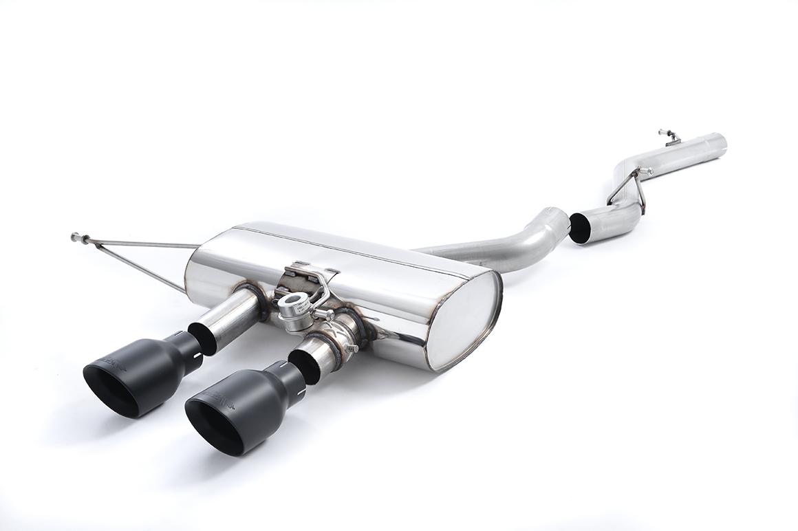 Milltek Non-Resonated Cat-Back Exhaust | VW Golf R MK6-Cerakote Black Tips