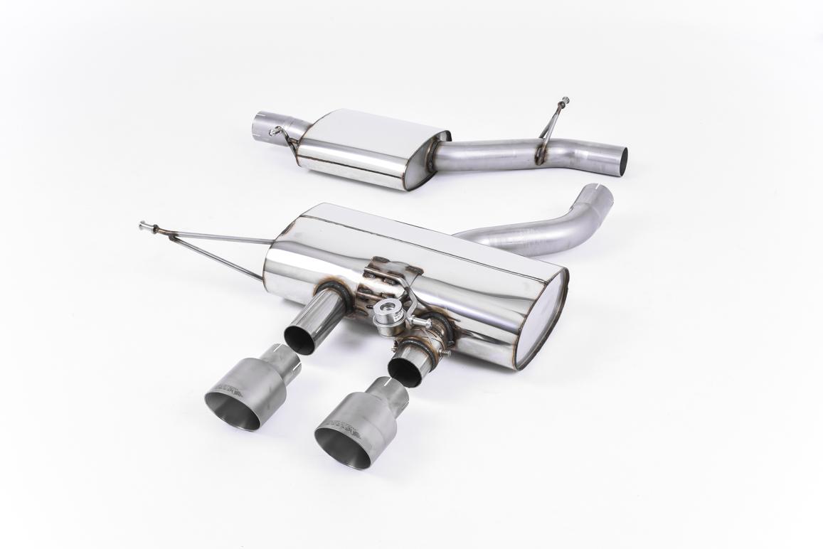 Milltek Resonated Cat-Back Exhaust | VW Golf R MK6-Brushed Titanium Tips