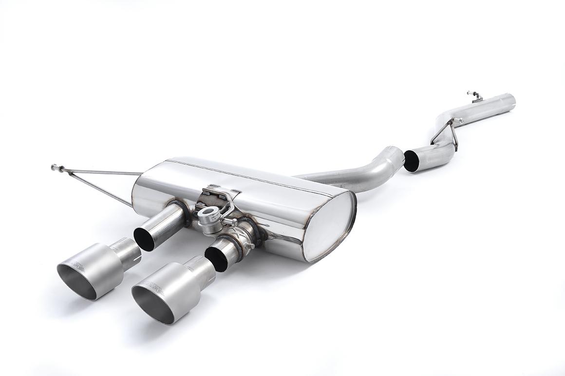 Milltek Non-Resonated Cat-Back Exhaust | VW Golf R MK6-Brushed Titanium Tips