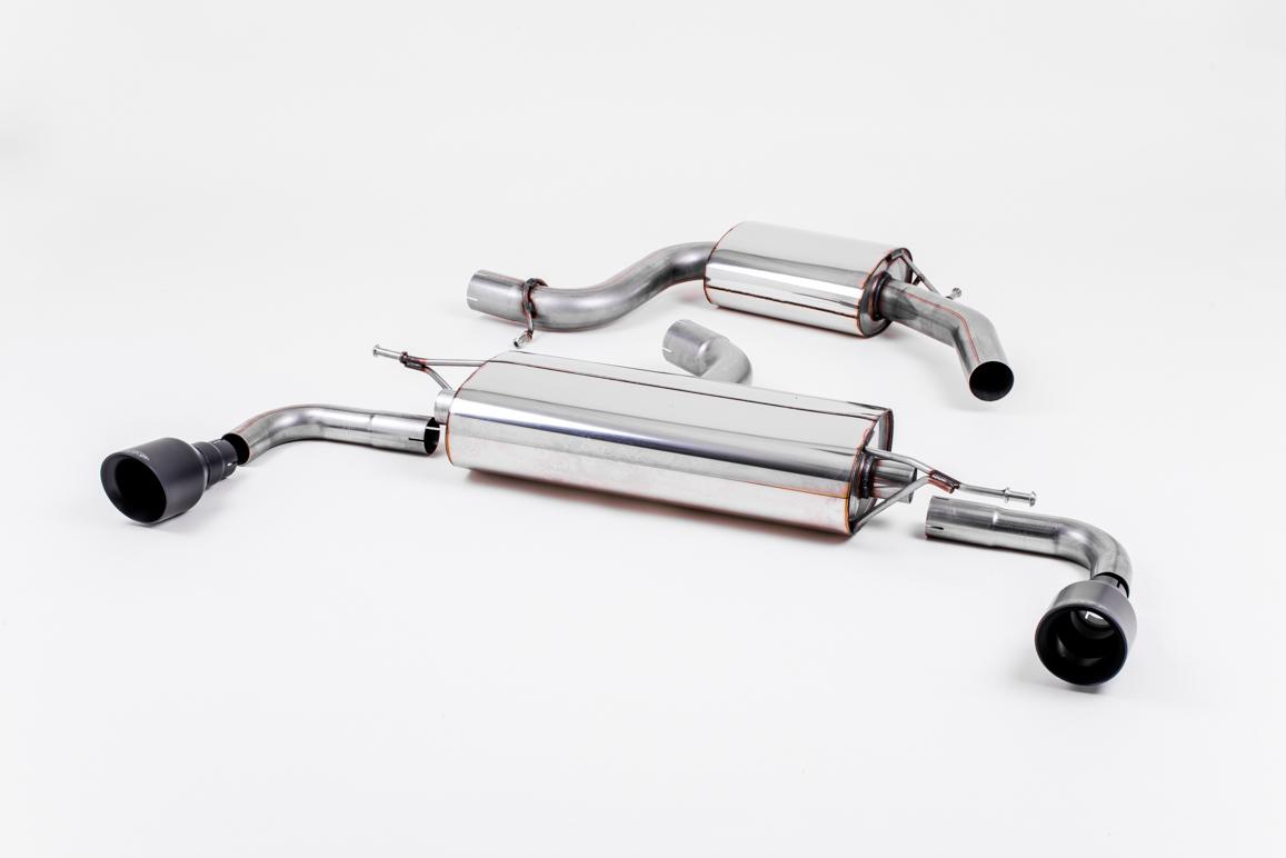 Milltek Resonated Cat-Back Exhaust | VW Golf MK6 GTI-Cerakote Black Tips