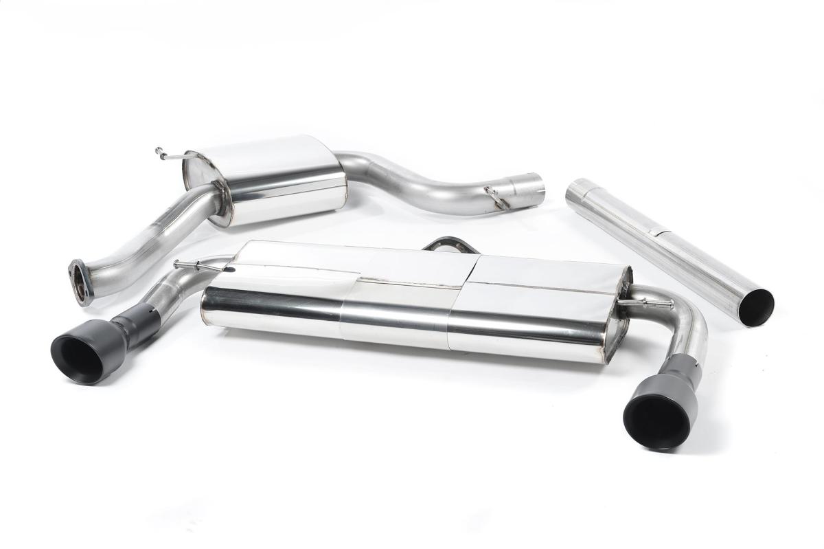 Milltek Resonated Cat-Back Exhaust | VW Golf GTI MK7-Cerakote Black Tips