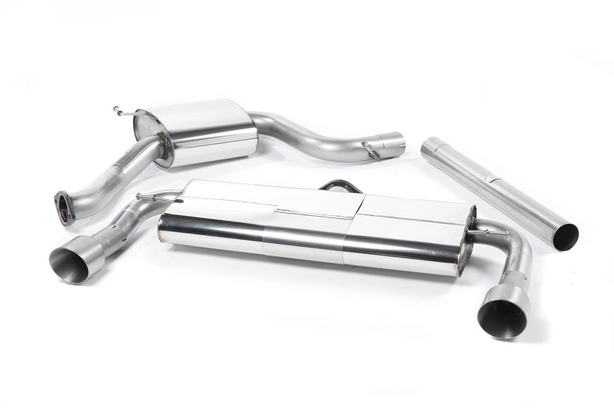 Milltek Resonated Cat-Back Exhaust | VW Golf GTI MK7-Brushed Titanium Tips