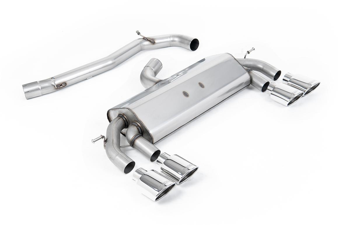 Milltek Non-Resonated Race Cat-Back Exhaust | VW Golf R MK7-Polished Tips