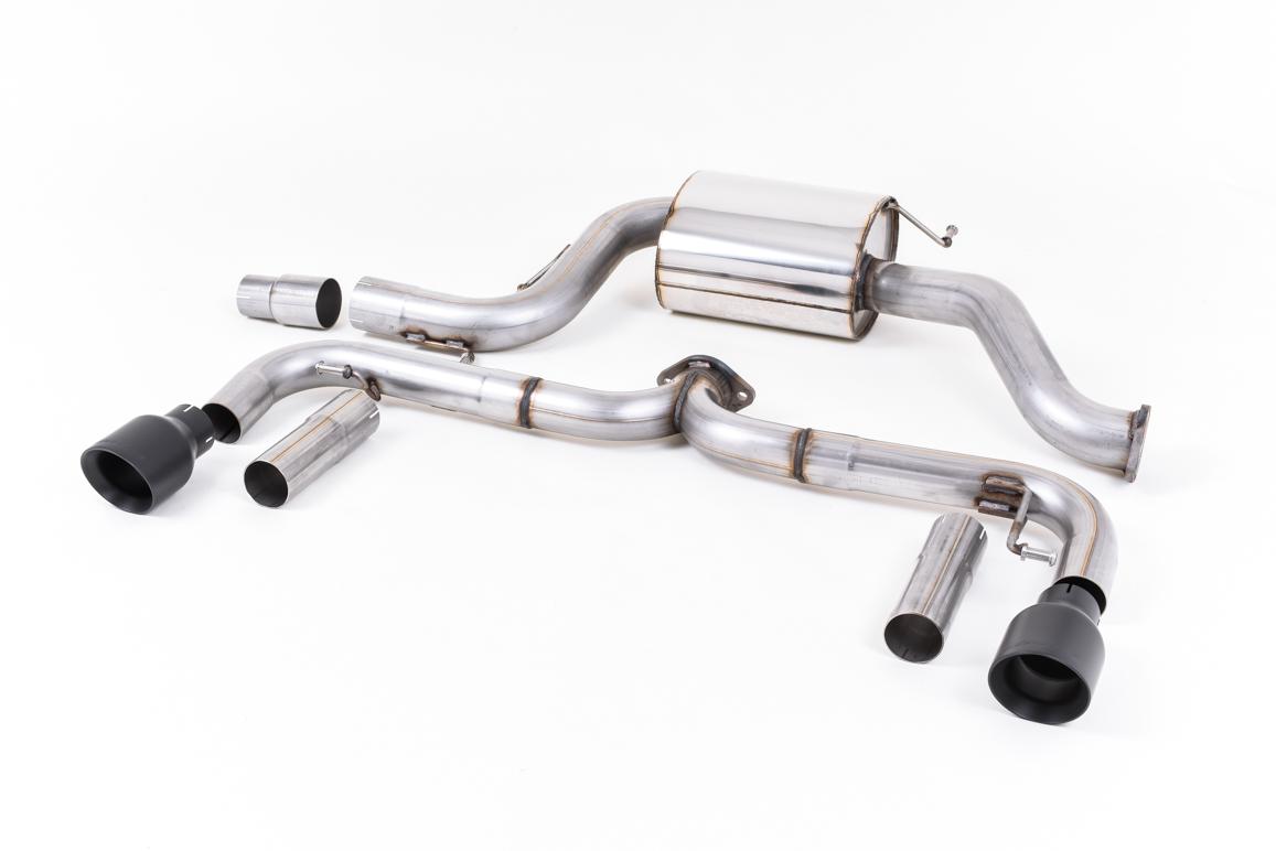 Milltek Non-Resonated Cat-Back Exhaust | VW Beetle A5 2.0 TSI-Cerakote Black Tips