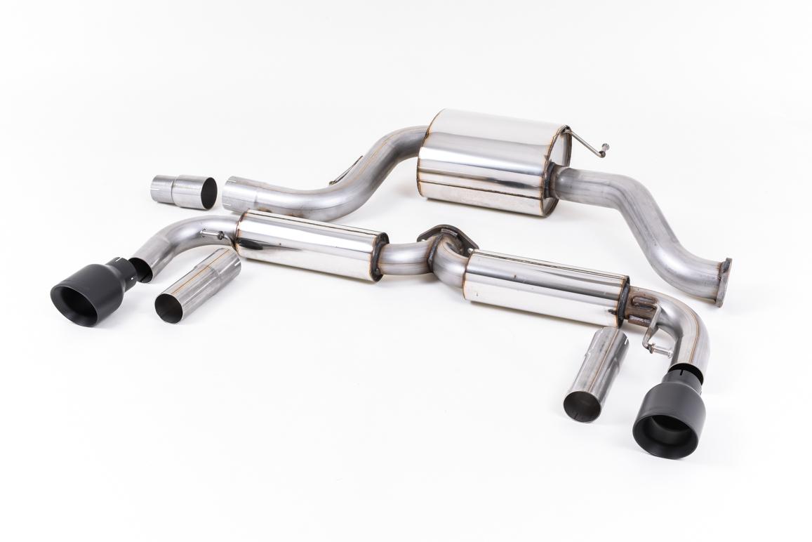 Milltek Resonated Cat-Back Exhaust | VW Beetle A5 2.0 TSI-Cerakote Black Tips