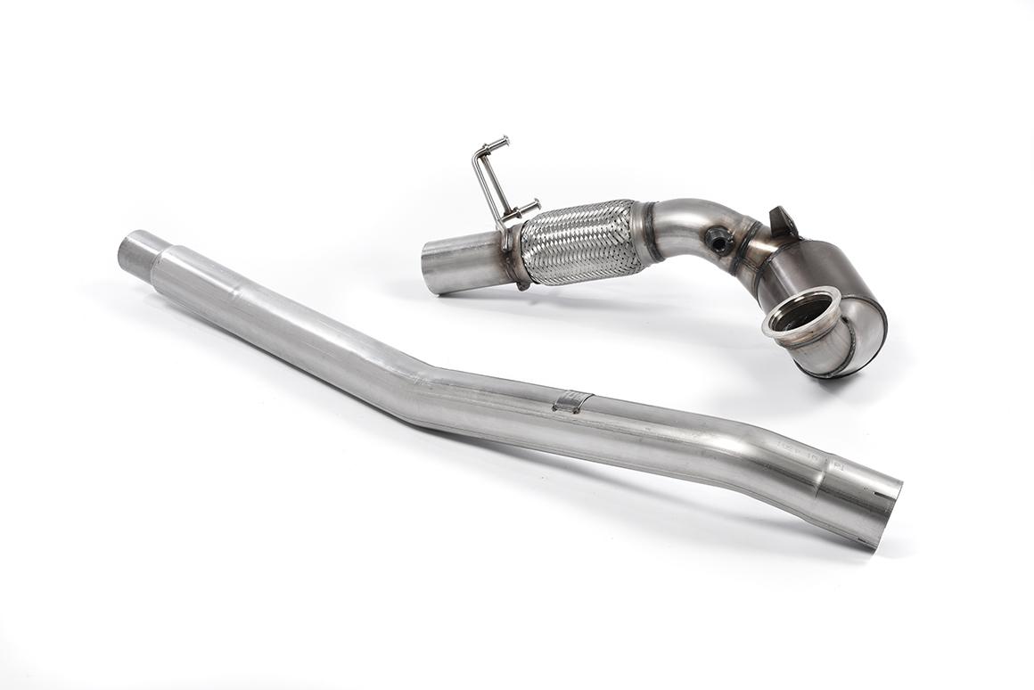 Milltek Large Bore Downpipe, EC-Approved Sports Cat, OE Cat-Back | Audi S3 8V / VW Golf MK7 R Milltek Large Bore Downpipe, EC-Approved Sports Cat, OE Cat-Back | Audi S3 8V / VW Golf MK7 R