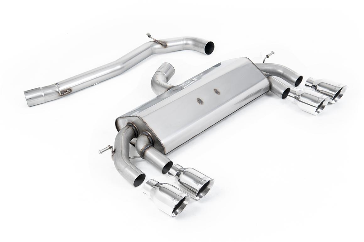 Milltek Non-Resonated Race Cat-Back Exhaust | VW Golf R MK7-Polished Tips
