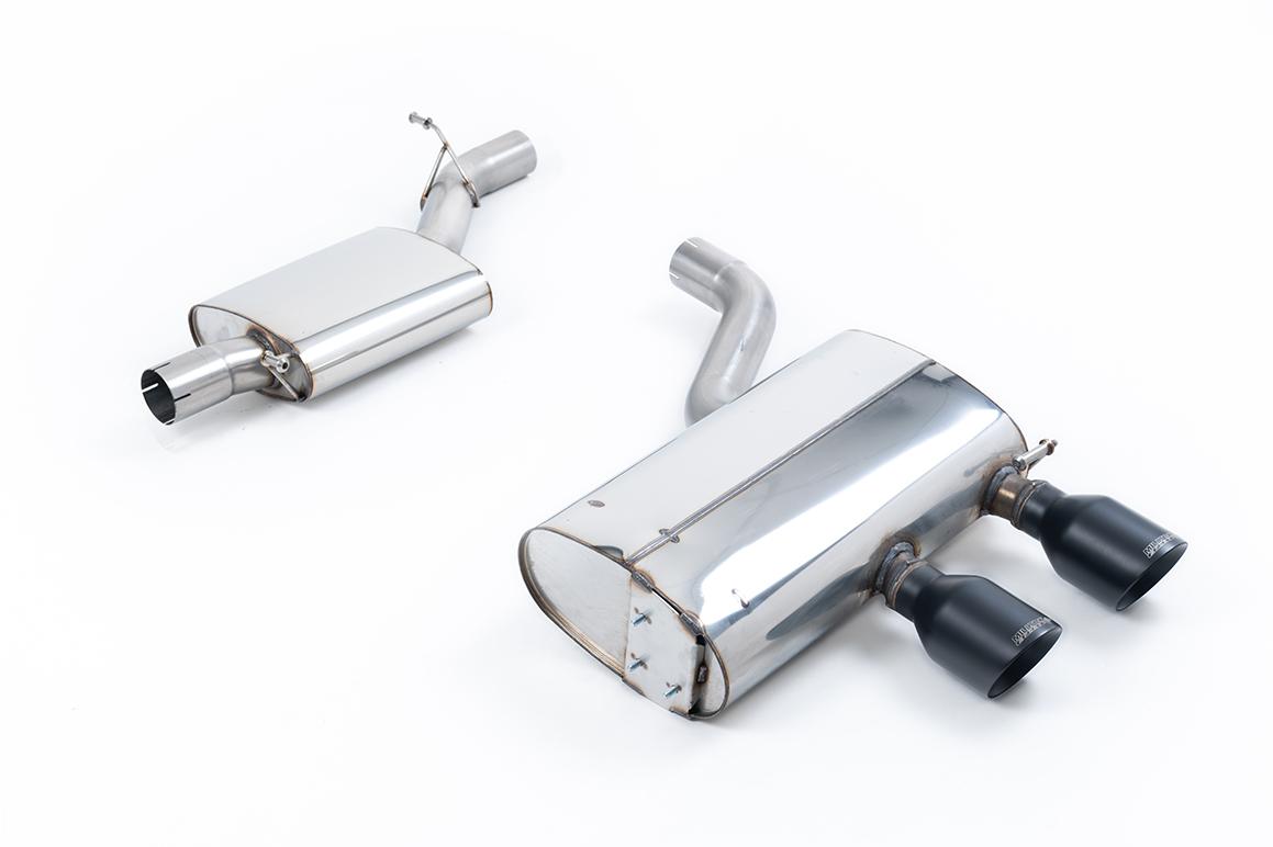 Milltek Resonated Cat-Back Exhaust | VW Golf MK5 R32-Cerakote Black Tips