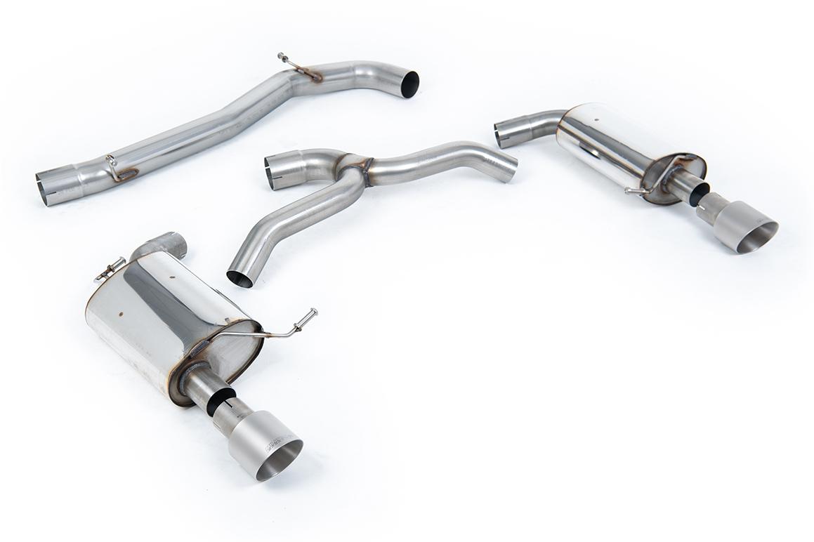 Milltek Non-Resonated Cat-Back Exhaust | VW Golf MK7 2.0 TFSI-Brushed Titanium Tips Milltek Non-Resonated Cat-Back Exhaust | VW Golf MK7 2.0 TFSI-Brushed Titanium Tips