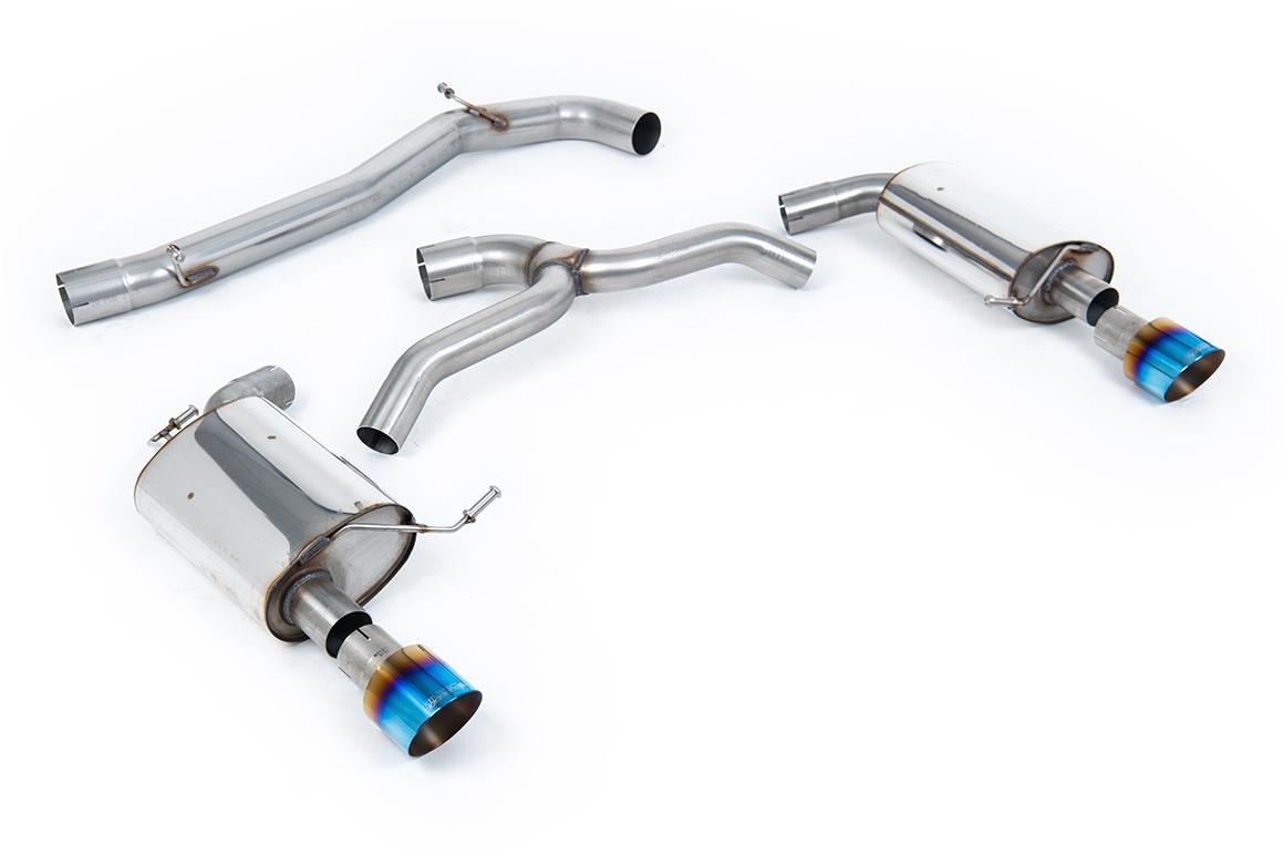Milltek Non-Resonated Cat-Back Exhaust | VW Golf MK7 2.0 TFSI-Burnt Titanium Tips Milltek Non-Resonated Cat-Back Exhaust | VW Golf MK7 2.0 TFSI-Burnt Titanium Tips
