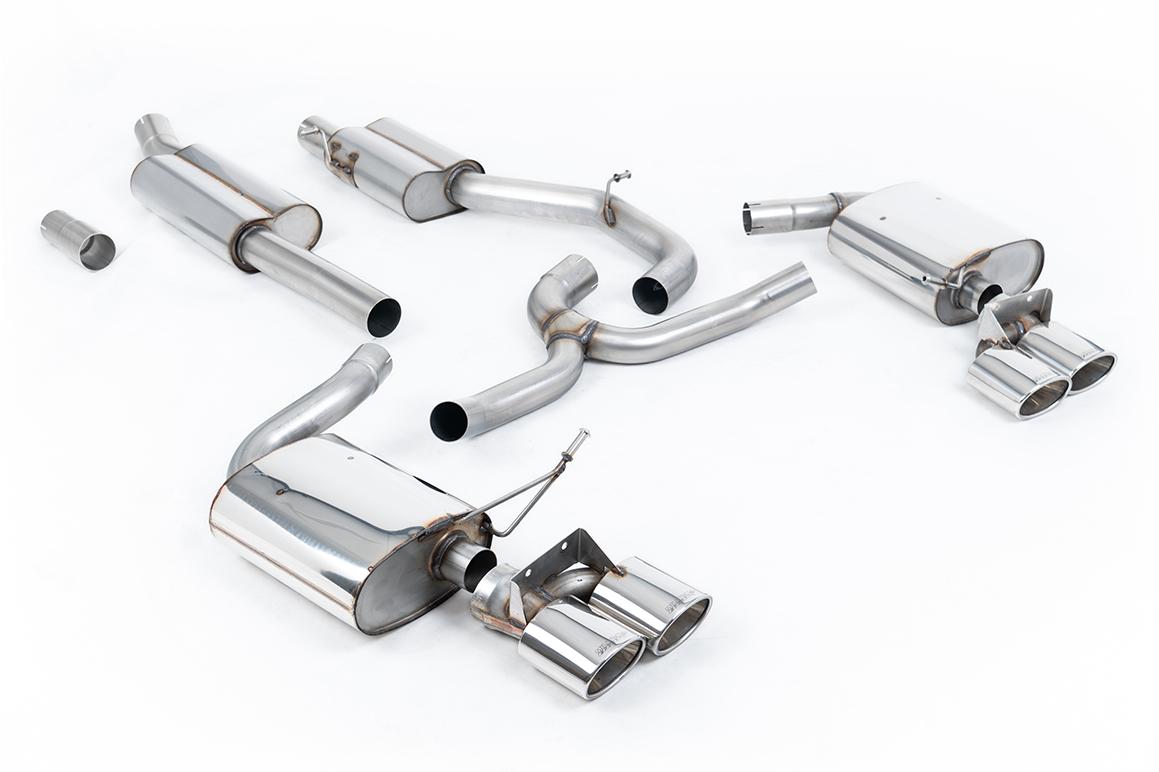 Milltek Resonated Cat-Back Exhaust | VW Golf R MK7.5 Estate-Polished Tips
