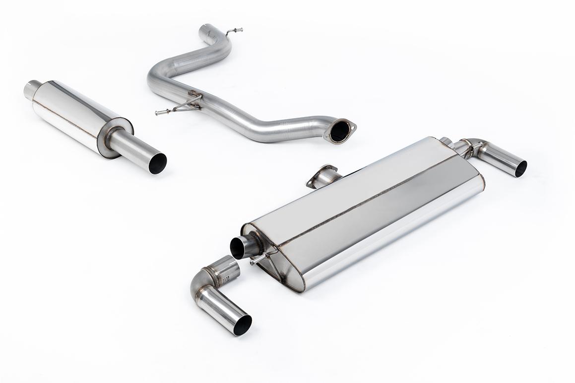 Milltek Resonated Cat-Back Exhaust | VW Golf MK7.5 GTI-Cerakote Black Tips