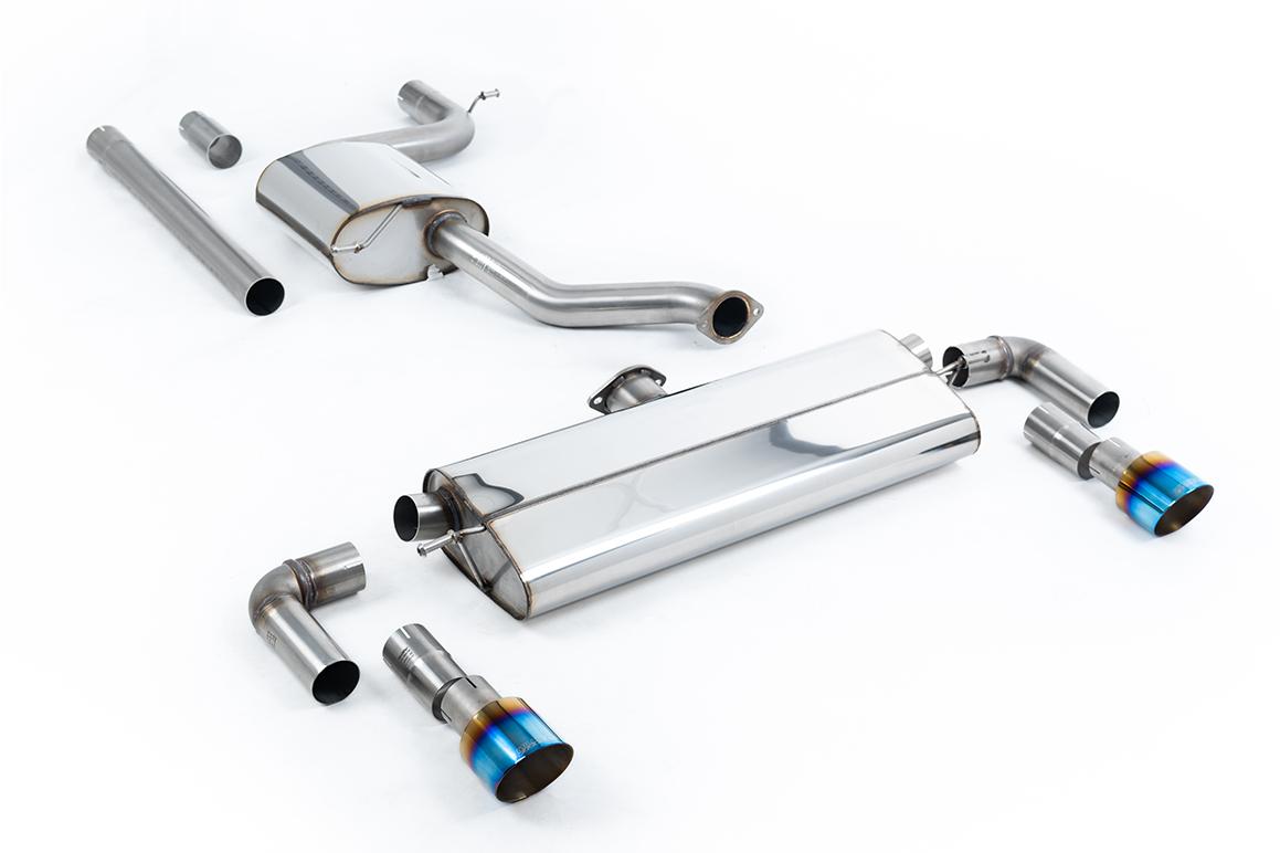 Milltek Resonated Cat-Back Exhaust | VW Golf MK7.5 GTI-Burnt Titanium Tips Milltek Resonated Cat-Back Exhaust | VW Golf MK7.5 GTI-Burnt Titanium Tips