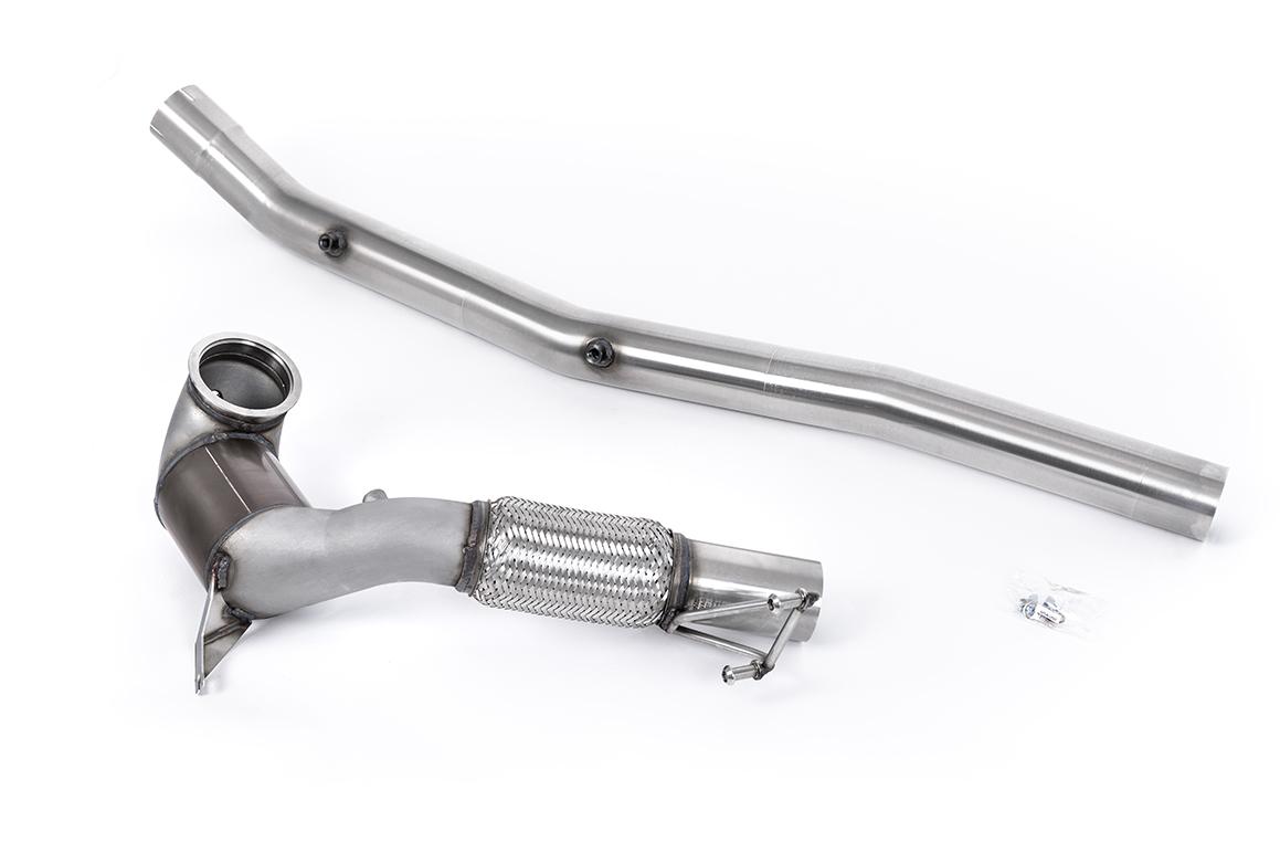Milltek Large Bore Downpipe HJS Hi-Flow Cat - NO CEL | VW Golf MK8 R / Audi S3 8Y Milltek Large Bore Downpipe HJS Hi-Flow Cat - NO CEL | VW Golf MK8 R / Audi S3 8Y
