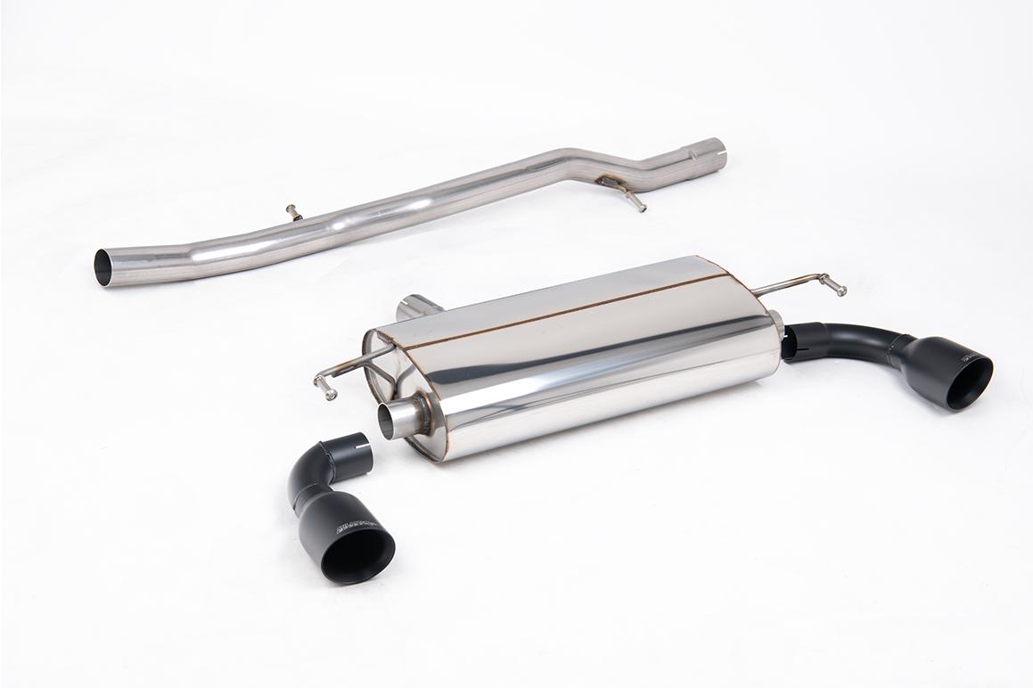 Milltek Non-Resonated Cat-Back Exhaust | VW Golf MK4 R32-Cerakote Black Tips
