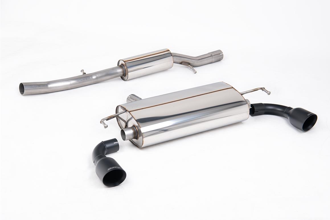 Milltek Resonated Cat-Back Exhaust | VW Golf MK4 R32-Cerakote Black Tips