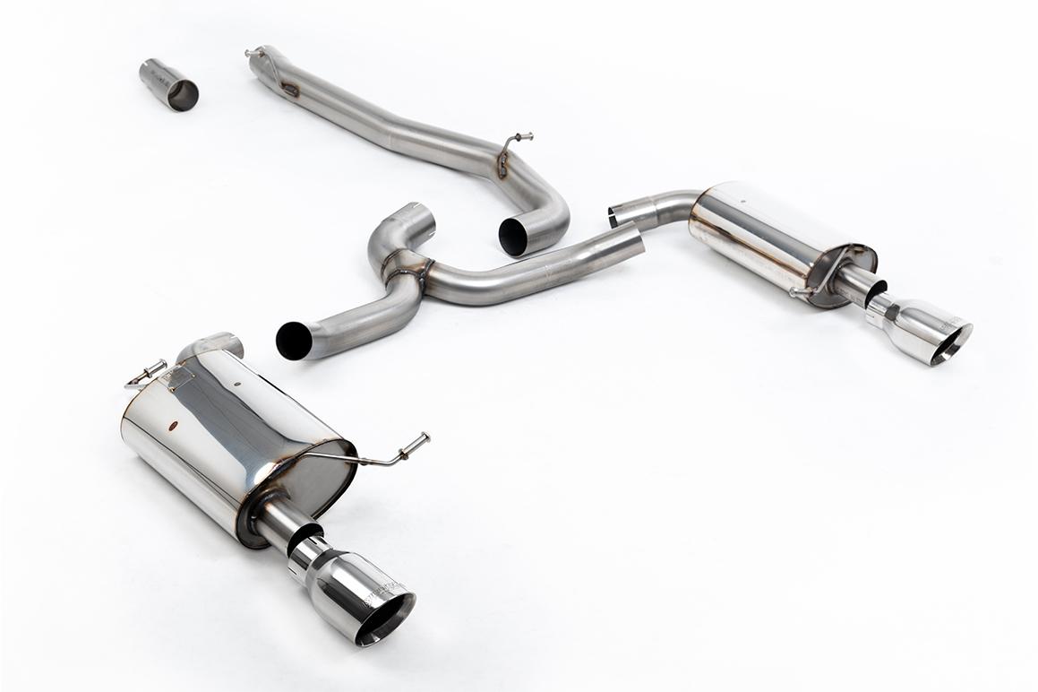 Milltek Non-Resonated Cat-Back Exhaust | VW Golf MK7 Alltrack 1.8TSI-Polished Tips