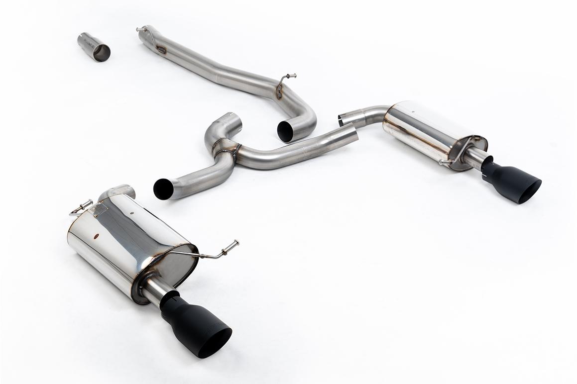 Milltek Non-Resonated Cat-Back Exhaust | VW Golf MK7 1.8TSI Alltrack-Cerakote Black Tips Milltek Non-Resonated Cat-Back Exhaust | VW Golf MK7 1.8TSI Alltrack-Cerakote Black Tips