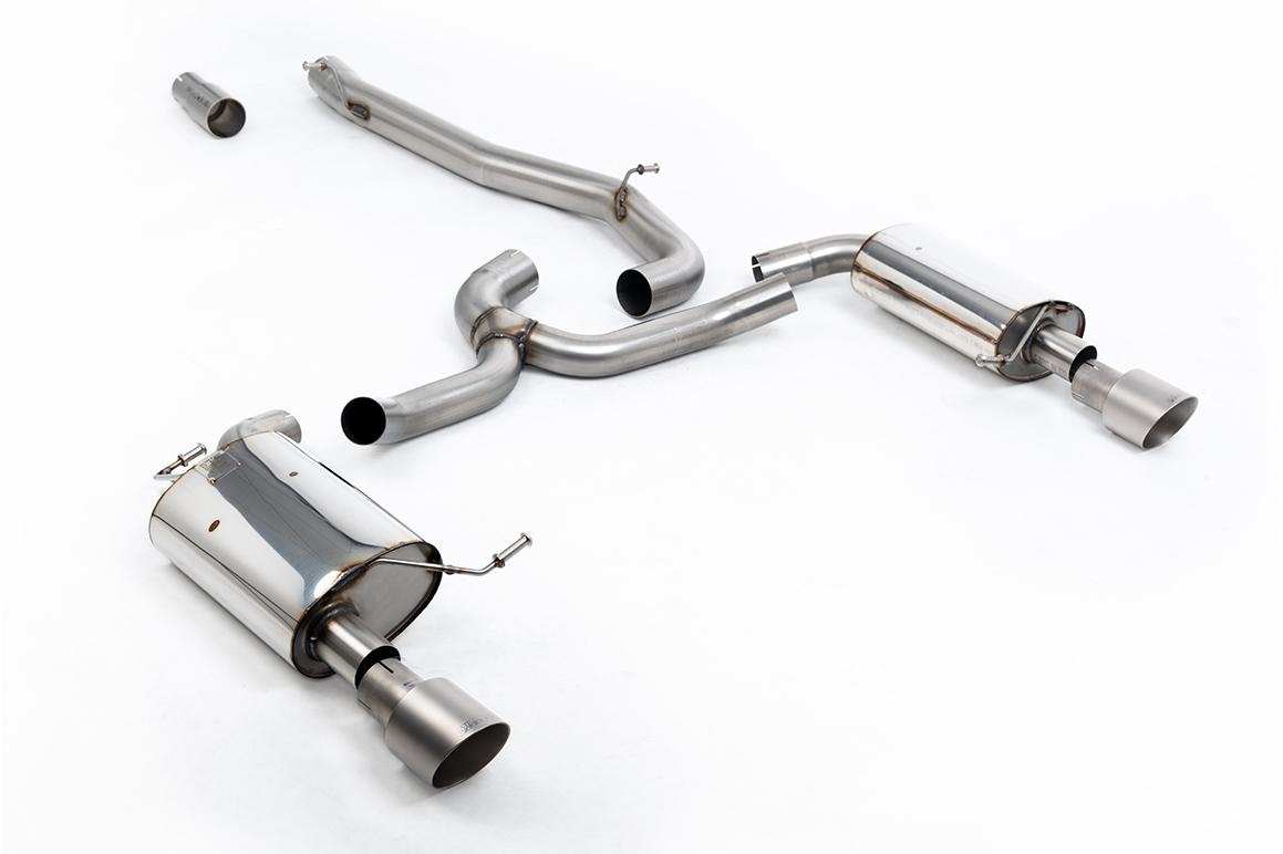 Milltek Non-Resonated Cat-Back Exhaust | VW Golf MK7 1.8TSI Alltrack-Titanium Tips Milltek Non-Resonated Cat-Back Exhaust | VW Golf MK7 1.8TSI Alltrack-Titanium Tips